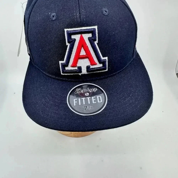 NEW Zephyr Arizona Wildcats National Champions Custom Fitted Hat Blue Mens 7 3/8 - Picture 1 of 4